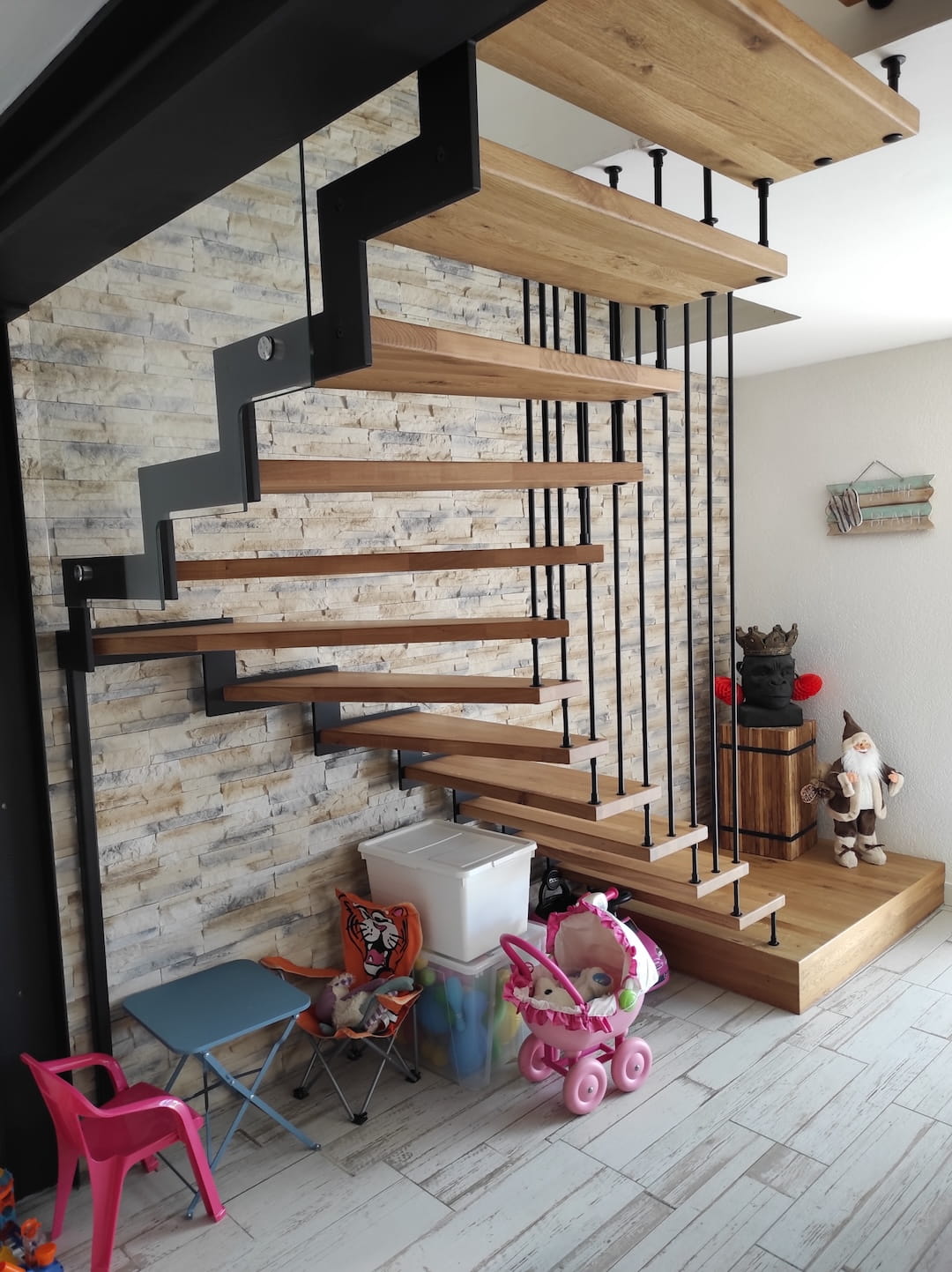 Escalier quart tournant rénovation Pays de Gex